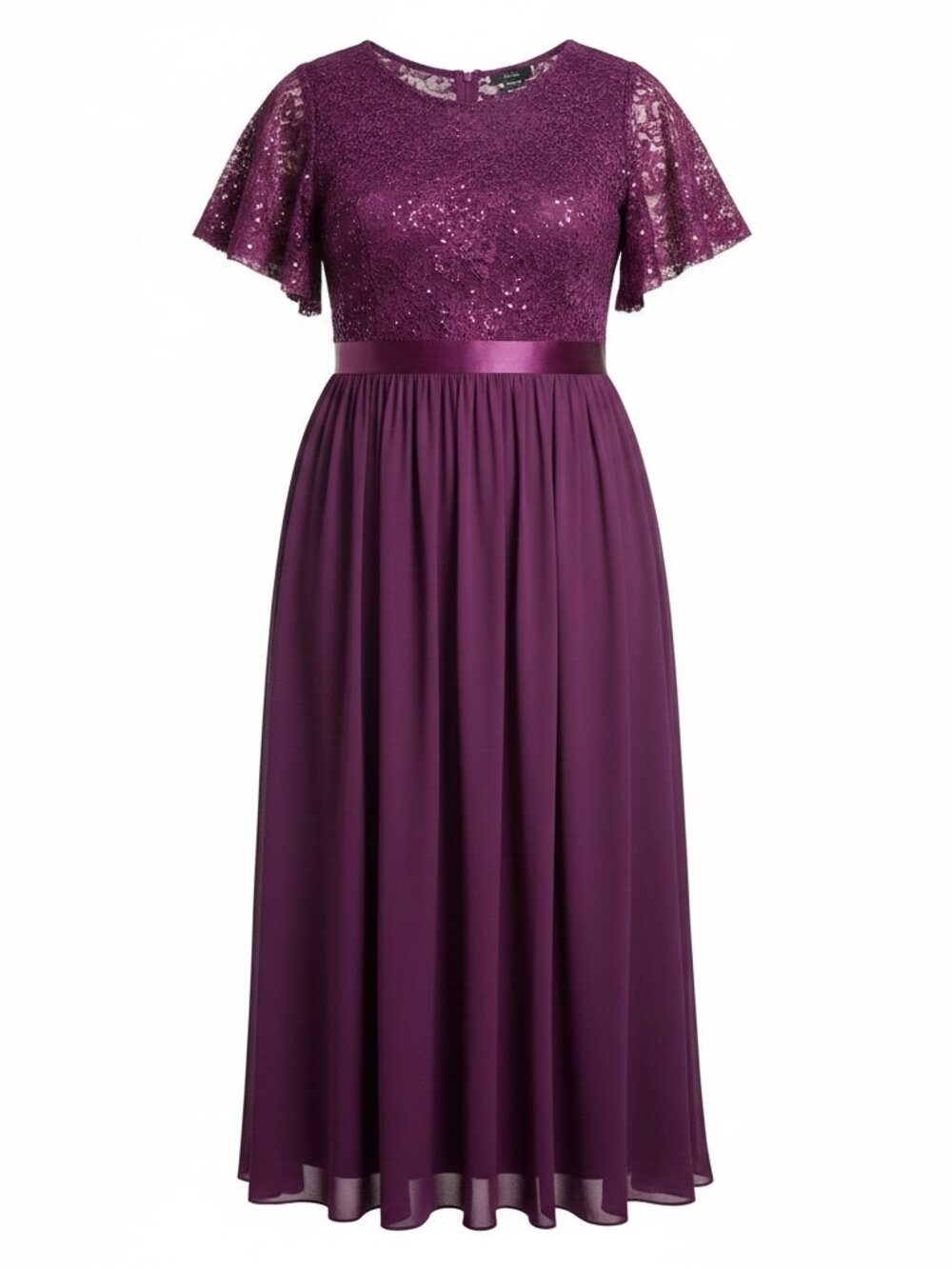 Miusol Wine Colored Evening Gown - Picture 1 of 8